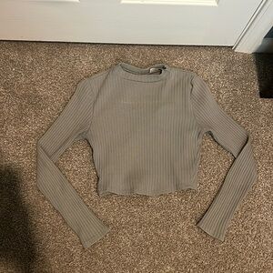 Cropped Long Sleeve w/ Open Tie Back